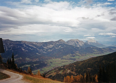 Blick von der Planai ins Ennstal