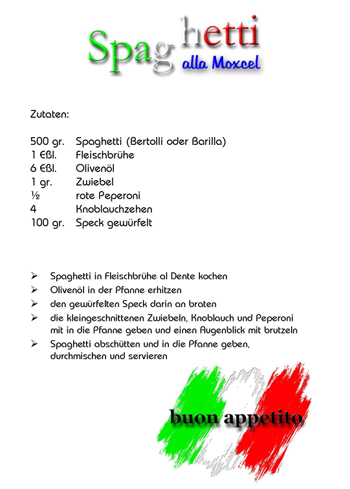 Spaghetti alla Moxcel